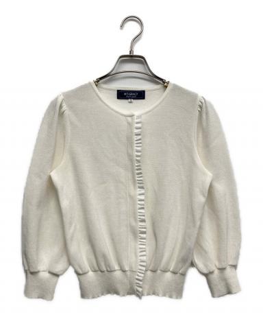 M'S GRACY ニットカーディガン ホワイト 38 中古・古着通販】M'S GRACY (エムズグレイシー) ニットカーディガン