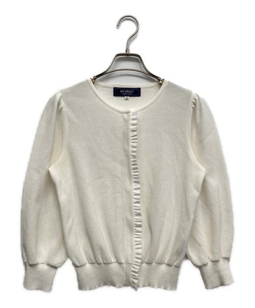 M'S GRACY（エムズグレイシー）M'S GRACY (エムズグレイシー) ニットカーディガン ホワイト サイズ:38の古着・服飾アイテム
