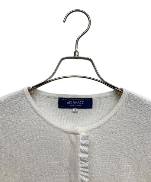 M'S GRACY（エムズグレイシー）M'S GRACY (エムズグレイシー) ニットカーディガン ホワイト サイズ:38の古着・服飾アイテム