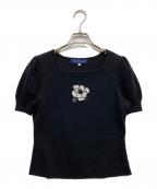 M'S GRACYエムズグレイシー）の古着「半袖ニット」｜ブラック