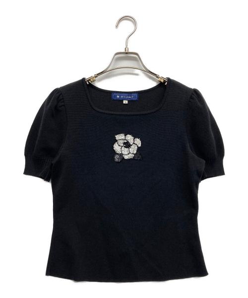M'S GRACY（エムズグレイシー）M'S GRACY (エムズグレイシー) 半袖ニット ブラック サイズ:38の古着・服飾アイテム