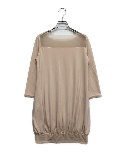 FOXEY NEWYORK（フォクシーニューヨーク）FOXEY NEWYORK (フォクシーニューヨーク) 長袖ワンピース ピンク サイズ:38の古着・服飾アイテム