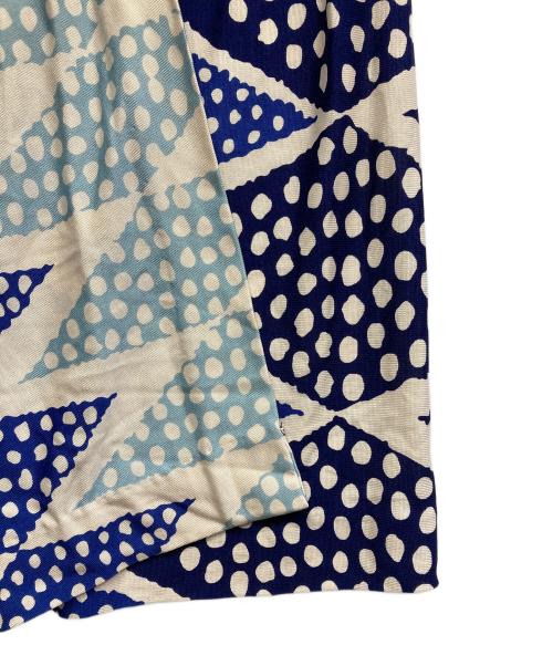 DIANE VON FURSTENBERG（ダイアンフォンファステンバーグ）DIANE VON FURSTENBERG (ダイアンフォンファステンバーグ) カシュクール半袖シルクワンピース ブルーの古着・服飾アイテム