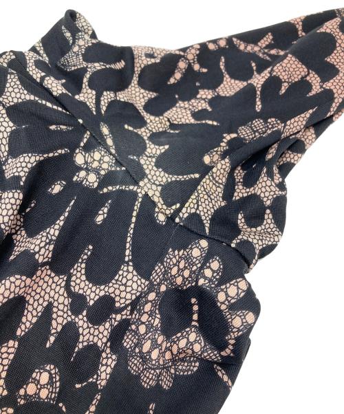 DIANE VON FURSTENBERG（ダイアンフォンファステンバーグ）DIANE VON FURSTENBERG (ダイアンフォンファステンバーグ) カシュクールシルクワンピース ブラック サイズ:6の古着・服飾アイテム