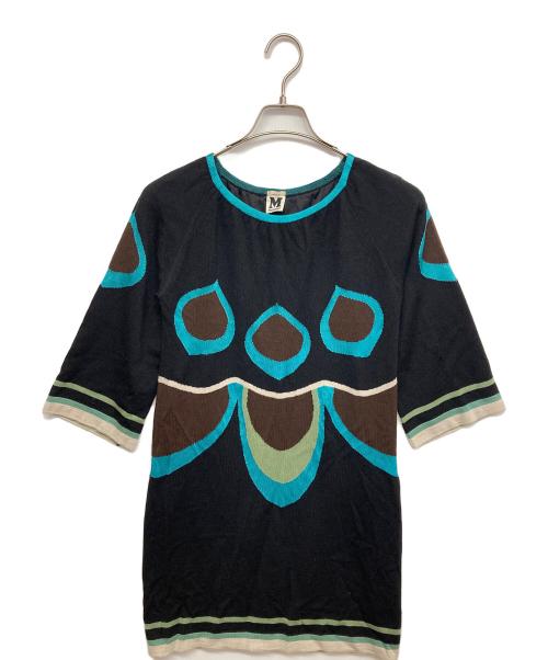 missoni（ミッソーニ）MISSONI (ミッソーニ) ニットワンピース ブルー サイズ:38の古着・服飾アイテム