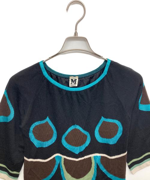 missoni（ミッソーニ）MISSONI (ミッソーニ) ニットワンピース ブルー サイズ:38の古着・服飾アイテム