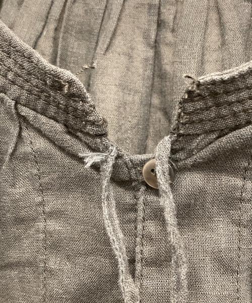 BEAMS BOY（ビームスボーイ）BEAMS BOY (ビームスボーイ) コットンリネン ギャザースモックブラウス ブラック サイズ:Fの古着・服飾アイテム