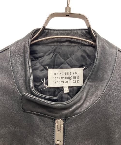 Maison Margiela（メゾンマルジェラ）Maison Margiela (メゾンマルジェラ) 5ZIP LEATHRE RIDERS JACKET ブラック サイズ:44の古着・服飾アイテム
