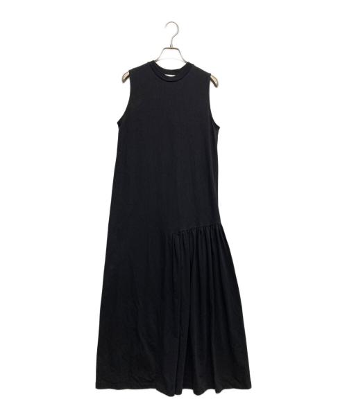 MACPHEE（マカフィー）MACPHEE (マカフィー) サイロプレミアム アシンメトリーギャザーワンピース ブラック サイズ:36の古着・服飾アイテム