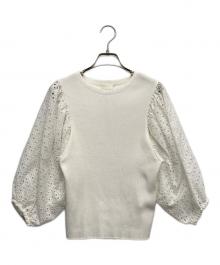 BALLSEY（ボールジィ）の古着「マテリアルコンビ パフスリーブプルオーバー」｜ホワイト