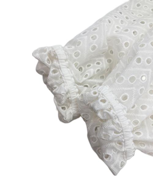 BALLSEY（ボールジィ）BALLSEY (ボールジィ) マテリアルコンビ パフスリーブプルオーバー ホワイト サイズ:S 未使用品の古着・服飾アイテム