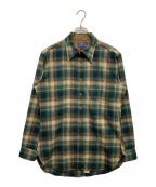 PENDLETONペンドルトン）の古着「70‘ｓ～80‘ｓチェックネルシャツ」｜グリーン