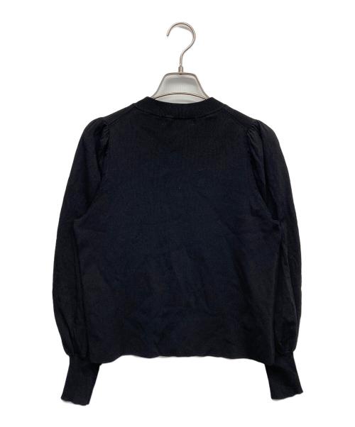 M-PREMIER（エムプルミエ）M-premier (エムプルミエ) ットボタンギャザースリーブカーディガン ブラック サイズ:36の古着・服飾アイテム