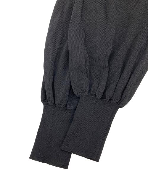 M-PREMIER（エムプルミエ）M-premier (エムプルミエ) ットボタンギャザースリーブカーディガン ブラック サイズ:36の古着・服飾アイテム