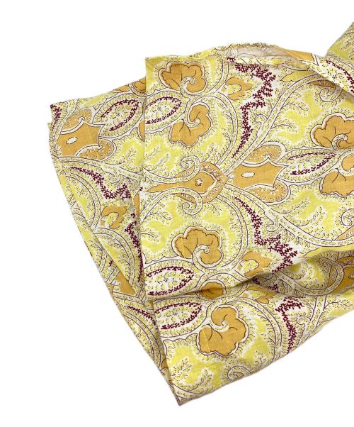 SOULEIADO（ソレイアード）SOULEIADO (ソレイアード) リネンプリントノースリーブワンピース イエロー サイズ:36の古着・服飾アイテム