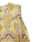 中古・古着 SOULEIADO (ソレイアード) リネンプリントノースリーブワンピース イエロー サイズ:36：9000円