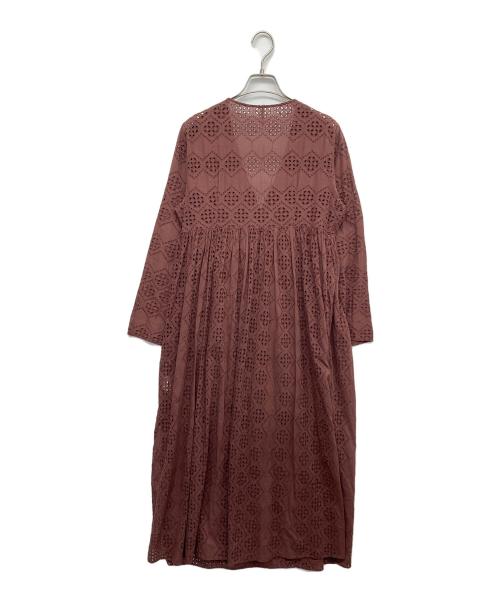 TOMORROW LAND（トゥモローランド）TOMORROW LAND (トゥモローランド) カットワークブラウスワンピース ブラウン サイズ:無しの古着・服飾アイテム