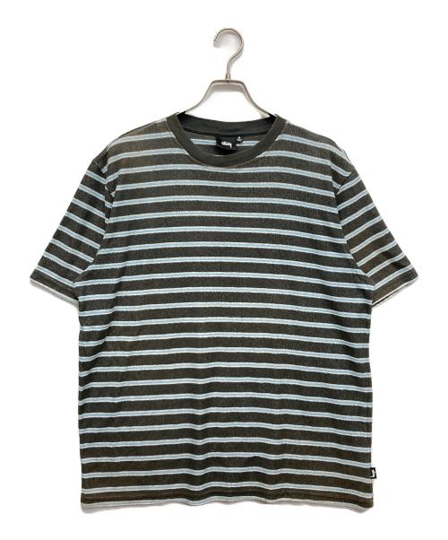 stussy（ステューシー）stussy (ステューシー) ボーダーTシャツ グリーン サイズ:Mの古着・服飾アイテム