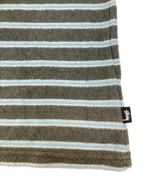 stussy（ステューシー）stussy (ステューシー) ボーダーTシャツ グリーン サイズ:Mの古着・服飾アイテム