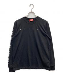 DIESEL（ディーゼル）の古着「ロングスリーブプリントカットソー」｜ブラック