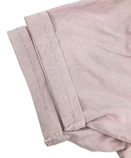 stussy（ステューシー）stussy (ステューシー) Flower Grid Pigment DyedプリントTシャツ ピンク サイズ:Lの古着・服飾アイテム