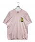 stussy（ステューシー）の古着「Flower Grid Pigment DyedプリントTシャツ」｜ピンク