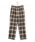 6(ROKU) BEAUTY&YOUTH（ロク ビューティーアンドユース）の古着「CHECK TUCK PANTS」｜ブラウン