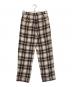 6(ROKU) BEAUTY&YOUTH (ロク ビューティーアンドユース) CHECK TUCK PANTS ブラウン サイズ:38：5000円