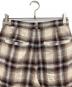 中古・古着 6(ROKU) BEAUTY&YOUTH (ロク ビューティーアンドユース) CHECK TUCK PANTS ブラウン サイズ:38：5000円