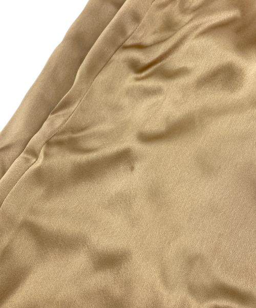 POLO RALPH LAUREN（ポロ・ラルフローレン）POLO RALPH LAUREN (ポロ・ラルフローレン) RUCHED TIE DETAIL SATIN SKIRT ゴールド サイズ:2の古着・服飾アイテム