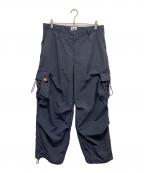 90909090）の古着「Big Pocket Nylon Pants」｜ネイビー