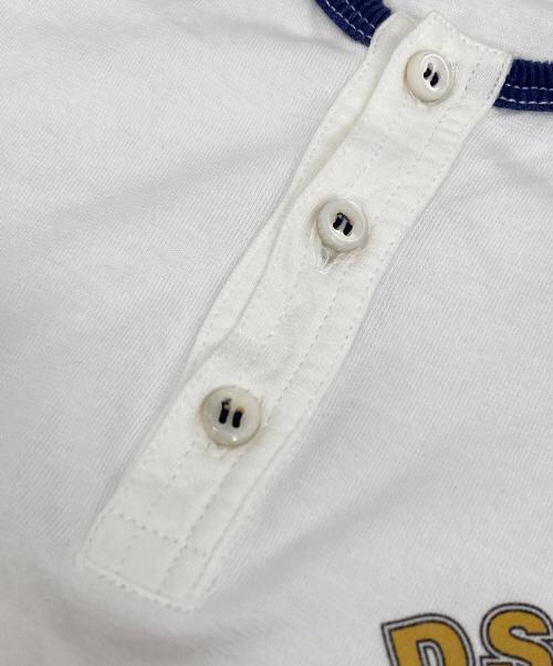 DSQUARED2（ディースクエアード）DSQUARED2 (ディースクエアード) ヘンリーネックカットソー ホワイト サイズ:Sの古着・服飾アイテム