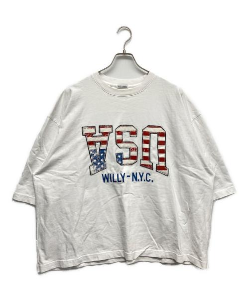 WILLY CHAVARRIA（ウィリーチャバリア）WILLY CHAVARRIA (ウィリーチャバリア) WILLY USA APPLIQUE ホワイト サイズ:Mの古着・服飾アイテム