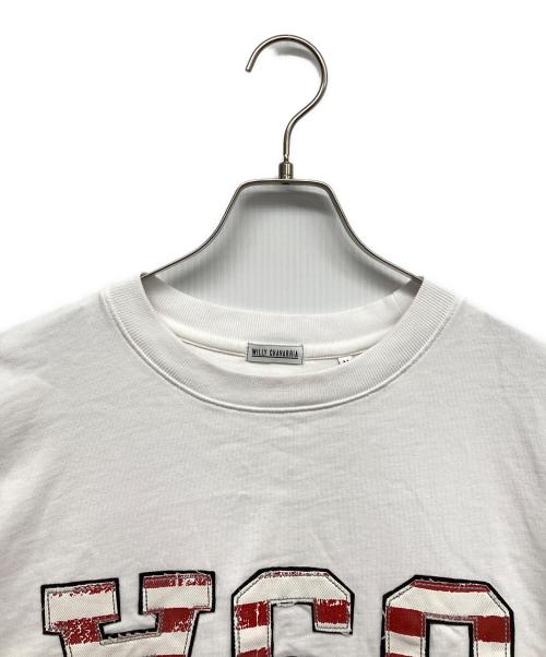 WILLY CHAVARRIA（ウィリーチャバリア）WILLY CHAVARRIA (ウィリーチャバリア) WILLY USA APPLIQUE ホワイト サイズ:Mの古着・服飾アイテム