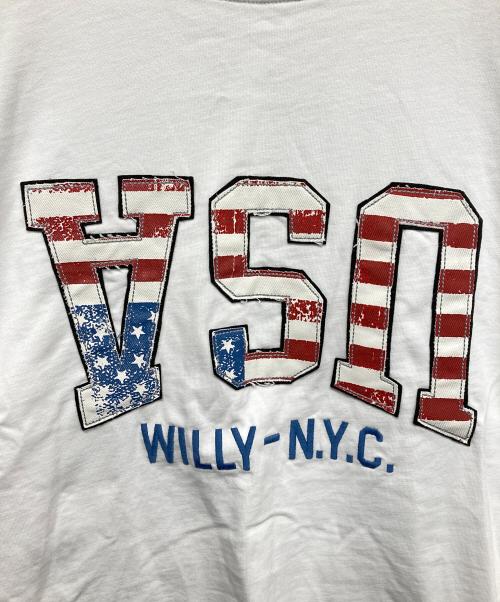 WILLY CHAVARRIA（ウィリーチャバリア）WILLY CHAVARRIA (ウィリーチャバリア) WILLY USA APPLIQUE ホワイト サイズ:Mの古着・服飾アイテム