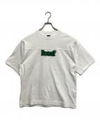 HUFハフ）の古着「ロゴ刺繍Tシャツ」｜ホワイト