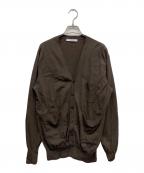 ETRE TOKYOエトレトウキョウ）の古着「アウトポケットVネックニットカーディガン」｜ブラウン