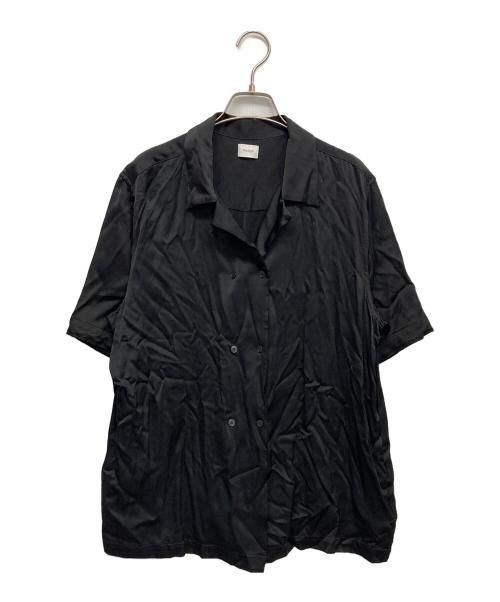 MANOF（マノフ）MANOF (マノフ) SATIN OVER SHIRTS ブラック サイズ:Fの古着・服飾アイテム