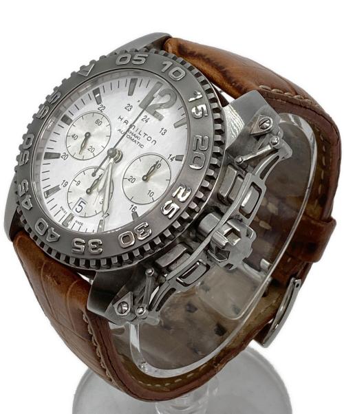 HAMILTON（ハミルトン）HAMILTON (ハミルトン) カーキ アクション クロノグラフ ホワイトの古着・服飾アイテム