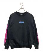 X-LARGEエクストララージ）の古着「FIRE LOGO CREWNECK SWEAT」｜ブラック