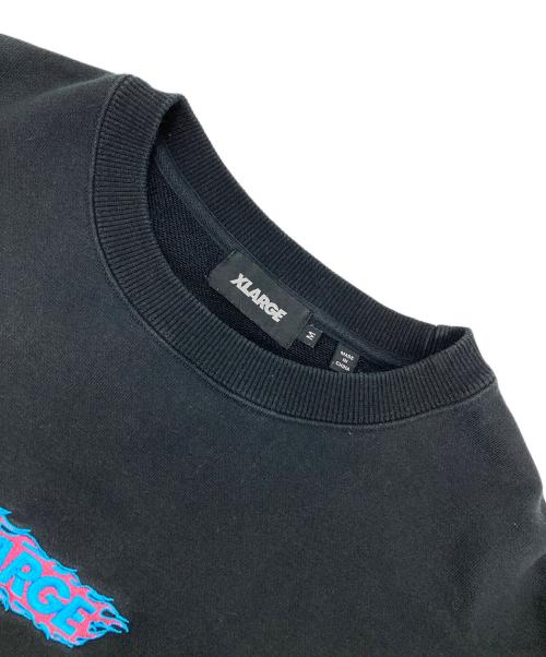 X-LARGE（エクストララージ）X-LARGE (エクストララージ) FIRE LOGO CREWNECK SWEAT ブラック サイズ:Mの古着・服飾アイテム