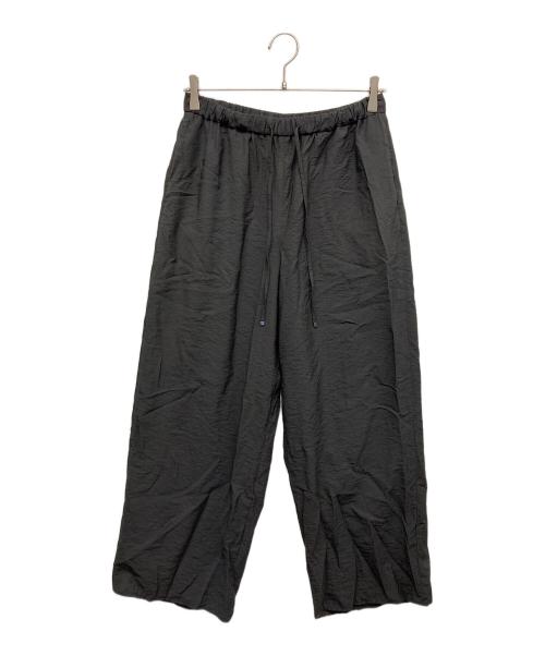 INDIVI（インディヴィ）INDIVI (インディヴィ) ドロストワイドパンツ ブラック サイズ:38の古着・服飾アイテム