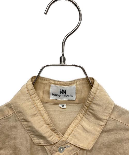 ISSEY MIYAKE（イッセイミヤケ）ISSEY MIYAKE (イッセイミヤケ) 比翼シャツ イエロー サイズ:Ｓの古着・服飾アイテム