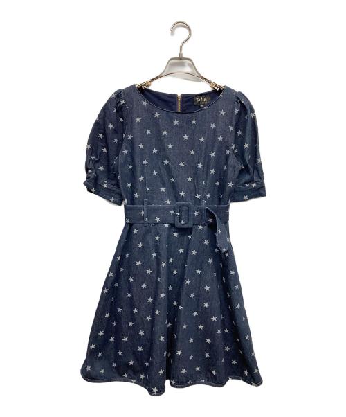 To b. by agnes b.（トゥービー バイ アニエスベー）To b. by agnes b. (トゥービー バイ アニエスベー) 星柄デニムワンピース ネイビー サイズ:36の古着・服飾アイテム