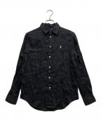 POLO RALPH LAURENポロ・ラルフローレン）の古着「リネンシャツ」｜ブラック