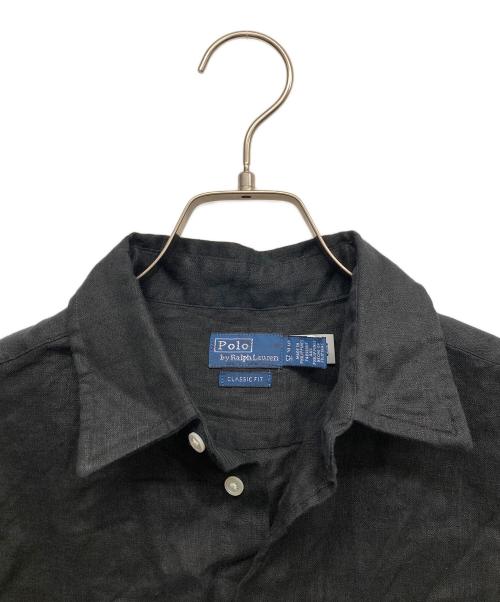 POLO RALPH LAUREN（ポロ・ラルフローレン）POLO RALPH LAUREN (ポロ・ラルフローレン) リネンシャツ ブラック サイズ:Sの古着・服飾アイテム