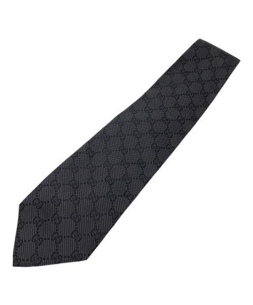 GUCCI（グッチ）GUCCI (グッチ) シルクネクタイ ブラック サイズ:無しの古着・服飾アイテム