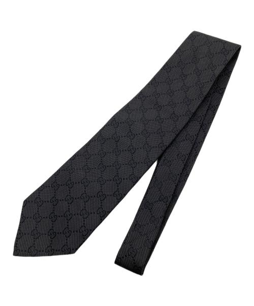 GUCCI（グッチ）GUCCI (グッチ) シルクネクタイ ブラック サイズ:無しの古着・服飾アイテム