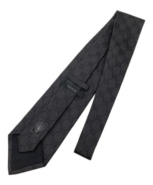GUCCI（グッチ）GUCCI (グッチ) シルクネクタイ ブラック サイズ:無しの古着・服飾アイテム
