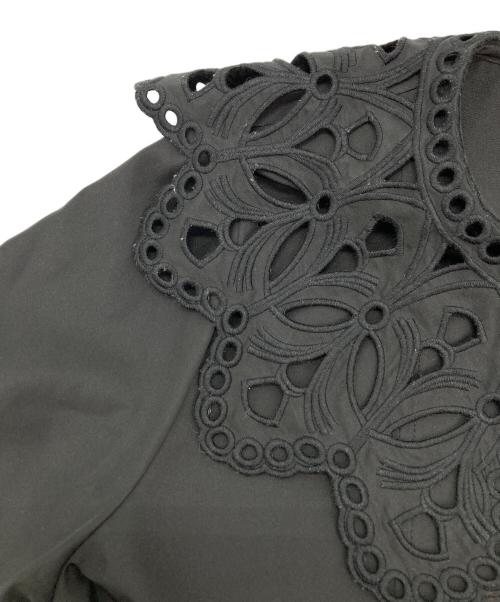 CELFORD（セルフォード）CELFORD (セルフォード) ビックスカラップカラーブラウス ブラック サイズ:36の古着・服飾アイテム